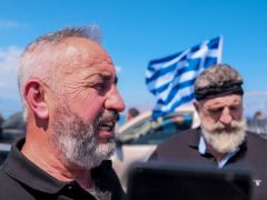 Unser Foto (© Eurokinissi) entstand während einer Protestaktion von Landwirten auf Kreta.